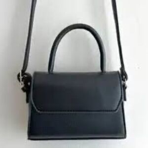 Antonio Milani Navy Blue Top Handle Small Purse, New, MSRP $225